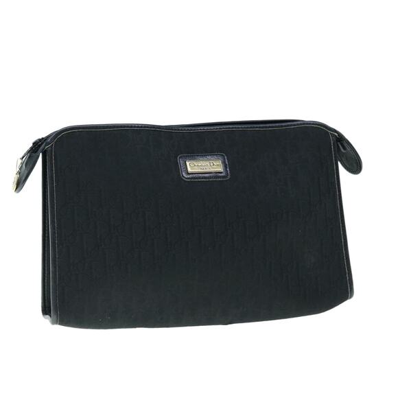 DIOR Trotter Canvas Clutch Bag Black - Picture 1 of 16